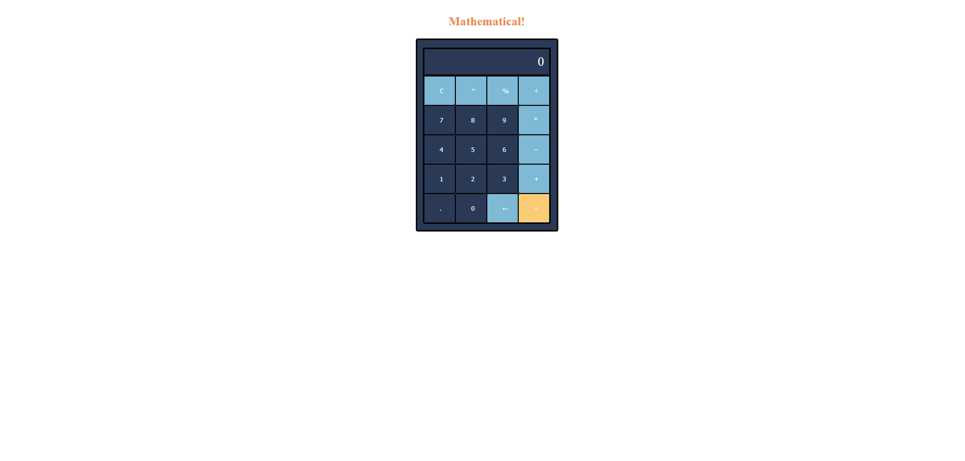 Calculator project