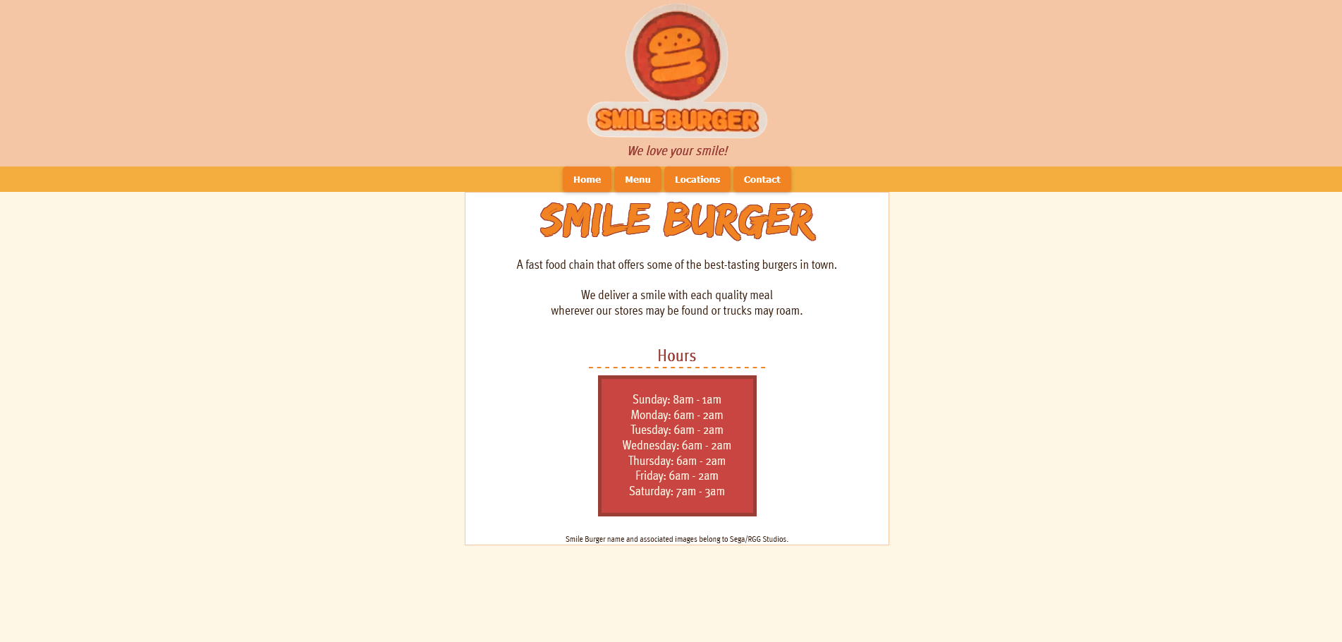 Restaurant page project
